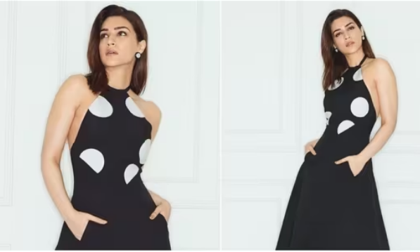 Kriti Sanon embraces a retro fashion trend, donning a polka dot midi dress for a new photoshoot, drawing admiration from fans.