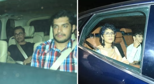 Aamir Khan, Son Junaid, Ex-Wife Kiran Rao, and Family Attend Salman Khan’s Home for Ira Khan’s Pre-Wedding Celebration